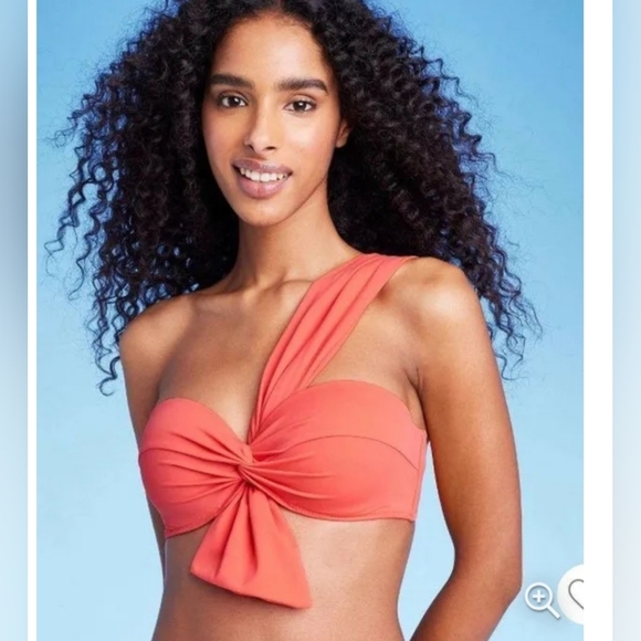 Shade & Shore Women's Lightly Lined One Shoulder Twist-front Bow Tail Bi… - Picture 10 of 14